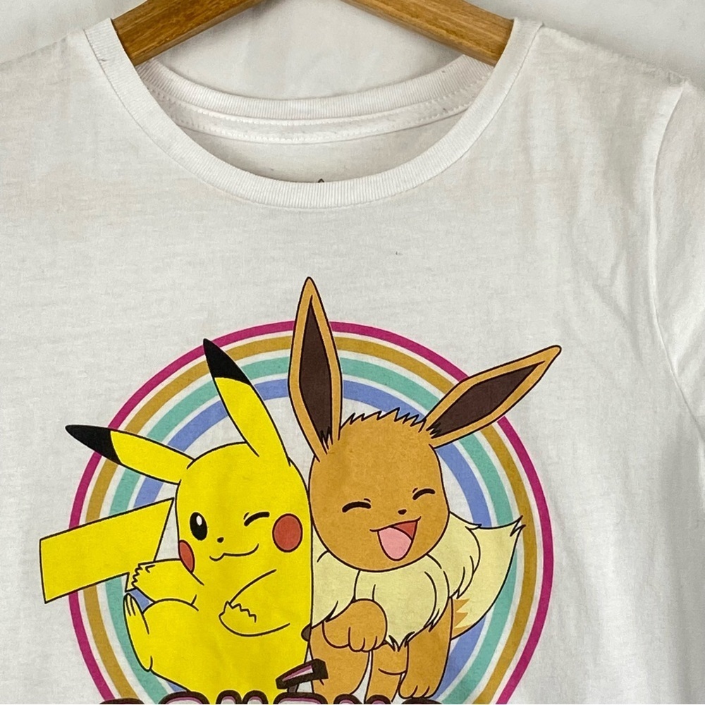 Pokemon Kids White T-Shirt Large 10/12 - Picture 4 of 16